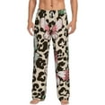 thumbnail image 2 of Lsque Leopard Dots Print Men's Pajama Pants, Lounge Pant - Comfortable Home Wear,Elastic Waistband, Stylish Design-Large, 2 of 9