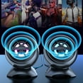 thumbnail image 6 of YiJuHui 2pcs USB Powered Computer Speakers with Colorful RGB Lighting, Stereo Surround Sound Multimedia Audio for Desktop Laptop PC Gaming Entertainment, 6 of 9