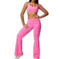 thumbnail image 5 of Workout Sets Gift compatible Women 2 Piece Sleeveless Rackerback Sport Bra Tops & High Waist Flared Leggings Gym Tracksuit Sets, 5 of 5
