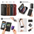 thumbnail image 1 of Mantto Case For iPhone X, Shockproof Shoulder Strap Wallet Case Zipper Card Slot Protector Cover 5.8 Inch,Black, 1 of 7