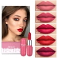 thumbnail image 1 of Ganfancp Capsule Lipstick 5Pcs Set Barra de Labios Mate Aterciopelada Que No Destiñe Rebajas Flash Deals 5 Barras de Labios, 1 of 7