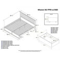thumbnail image 4 of Leo & Lacey Lit Plateforme en Bois Mission Très Grand avec Tiroirs de Rangement en Noyer, 4 of 4