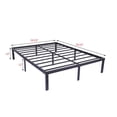 thumbnail image 4 of NNV 14" 3500 lbs Heavy Duty Queen Bed Frame, Duty Steel Slat Metal Bed Frame, Black, 4 of 6
