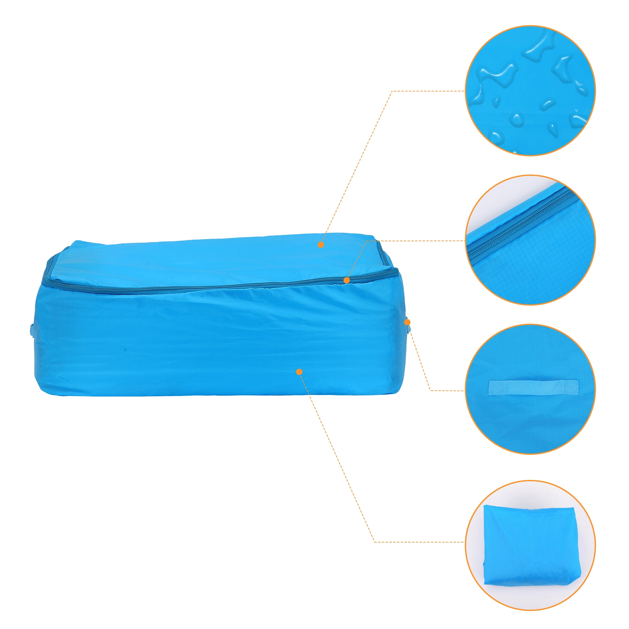Unique Bargains 1 Pack Clothes Storage Bags Moving Bags Blue 21.5*14*8in