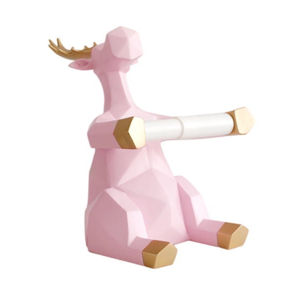 Soporte de toalla de papel de estilo nórdico, organizador de estante, rosado Sunnimix Soporte de papel higiénico