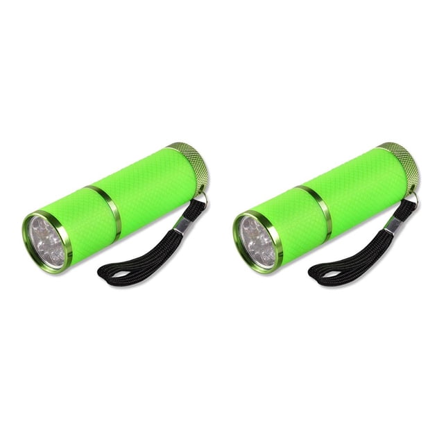 stanreset Portable Handheld Nail Polish Light Drying for Purple Lamp Flashlight Battery Powered Hand Torch Manicure Equipment Green 2Set