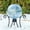 BLUE-A, variant on 12 Inch Swirl Glass Solar Gazing Ball – LED Globe Light, Decorative Outdoor Accent for Garden, Patio & Lawn,Outdoor Decor