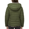 thumbnail image 2 of Ma Croix Womens Premium Hooded Puffer Jacket Reversible With Soft Faux Fur Windbreaker Fleece Sherpa Parka Short Coat, 2 of 8