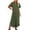 Army Green, variant on Tqcoqu Women's V Neck Short Sleeve Side Slit Loose Maxi Casual Dresses with Pockets,Army Green Women's S-XXL