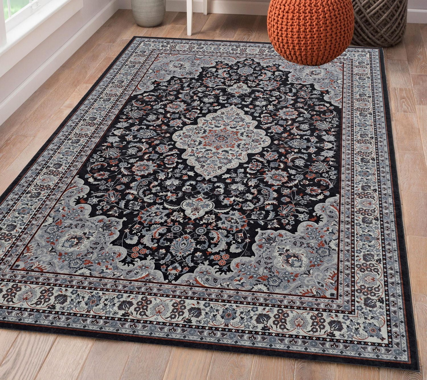 Tapis d'appoint Emerald Duluth marine & sarcelle de 2 pi 2 po x 3 pi 2 po
