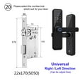 thumbnail image 2 of Tuya Door Locks Biometric Fingerprint Locker Hotel Smart Entry Home Handle App Unlock Digital Intelligent Lock ,More Secure, 2 of 7