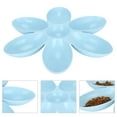 thumbnail image 4 of Cat Food Bowl, Plastic Cat Bowl Functional 6 Grids  For Food For Water Blue, 4 of 8