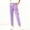Purple, variant on Dxzfnsa Womens Summer Pants Women's Loose Casual Solid Color Pants Summer Straight Leg Pants Cotton Linen Button Waist Trousers with Pockets