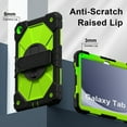 thumbnail image 3 of Shockproof Case for Samsung Galaxy Tab A9+ 11 Inch SM-X210 X215 X216, Rugged Hybrid Protection Drop Proof Cover with Shoulder Strap & Hand Strap Rotating Kickstand Kids Friendly Case,Olive, 3 of 7