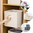 thumbnail image 2 of 3pcs Square Storage Case No Lid Storage Boxes Non-woven Fabrics Storage Bins, 2 of 5