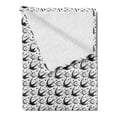 thumbnail image 2 of Moon Soft Flannel Fleece Blanket, Crescent Moon Pattern with Flying Swallow Birds and Stars Cosmic Boho Gypsy Pattern, Cozy Plush for Indoor and Outdoor Use, 60" x 80", Black White, by Ambesonne, 2 of 5