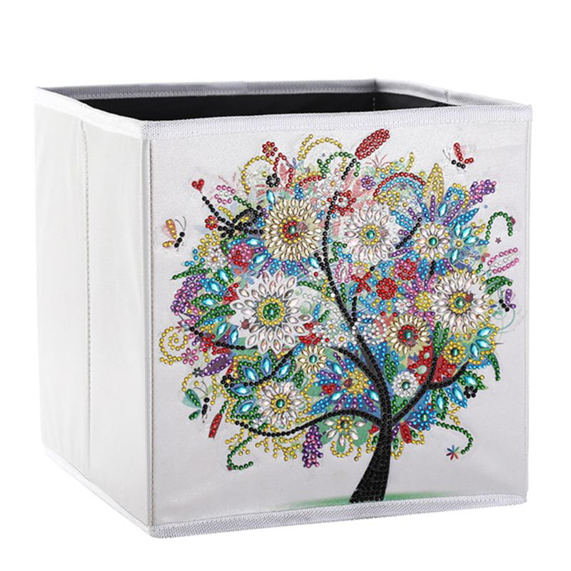 ceng-AIO DIY Diamond Painting Storage Box Desktop Foldable Container Jewelry Box 