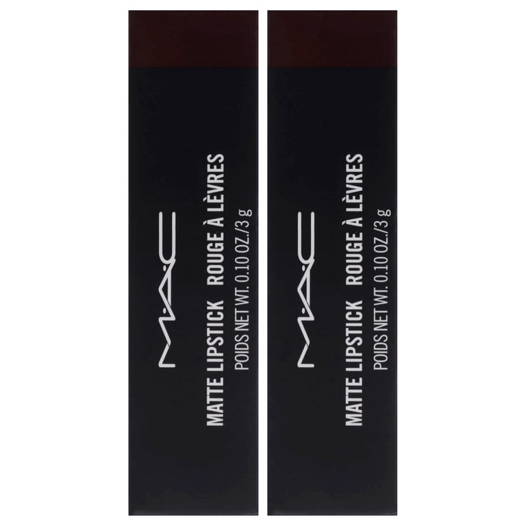 MAC Matte Lipstick - 613 Sin - Pack of 2 , 0.10 oz Lipstick