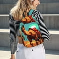 thumbnail image 6 of Naloa Cool Camel Oasis Vibes Canvas Backpack for Men Women Rucksack Casual Travel Daypack College Tote Satchel Bookbag for Teens-Medium, 6 of 7