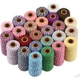 thumbnail image 4 of Eqarp Colorful Cotton Cord Bakers Twine 2mm 109 Yard DIY Crafts (Dark Purple White) String Rope for Christmas Wedding Decor, 4 of 12