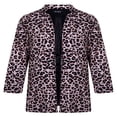 thumbnail image 4 of Cardigan Blazer à Manches Longues pour Femmes, Hauts, Manteau à Imprimé Léopard, Complet Formel, 4 of 7