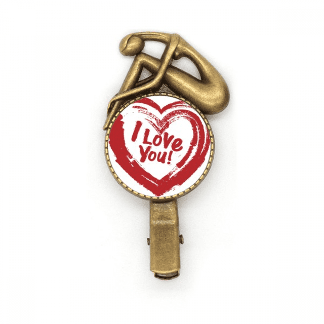 Te amo corazon rojo patron Broche broche broche broche Metal retro