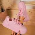 thumbnail image 7 of Chenyee Women’s Platform Sneakers Lace Up Casual Faux Leather Comfortable Thick Sole Tennis Walking Shoes, 7 of 7