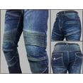 thumbnail image 6 of JuicyTrendz Men’s Motorcycle Pants Motorbike Riding Denim Jeans Motocross Protective with Removable Pads Blue W32-L34, 6 of 7