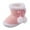 Pink, variant on BOBOGOJP Girls Boys Snow Boots Kids Warm Winter Boots Toddler Lined Mid Calf Boot Fuzzy Non-Slip Outdoor Shoes Gray for Size 4.5