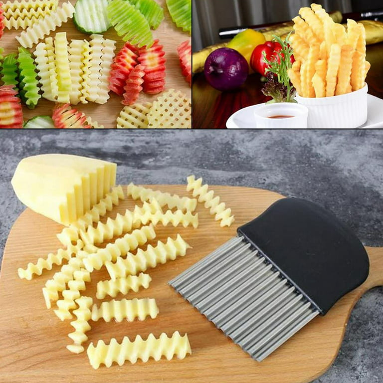 Potato Chip Cutter Stainless Steel Serrated Blade Slicing
