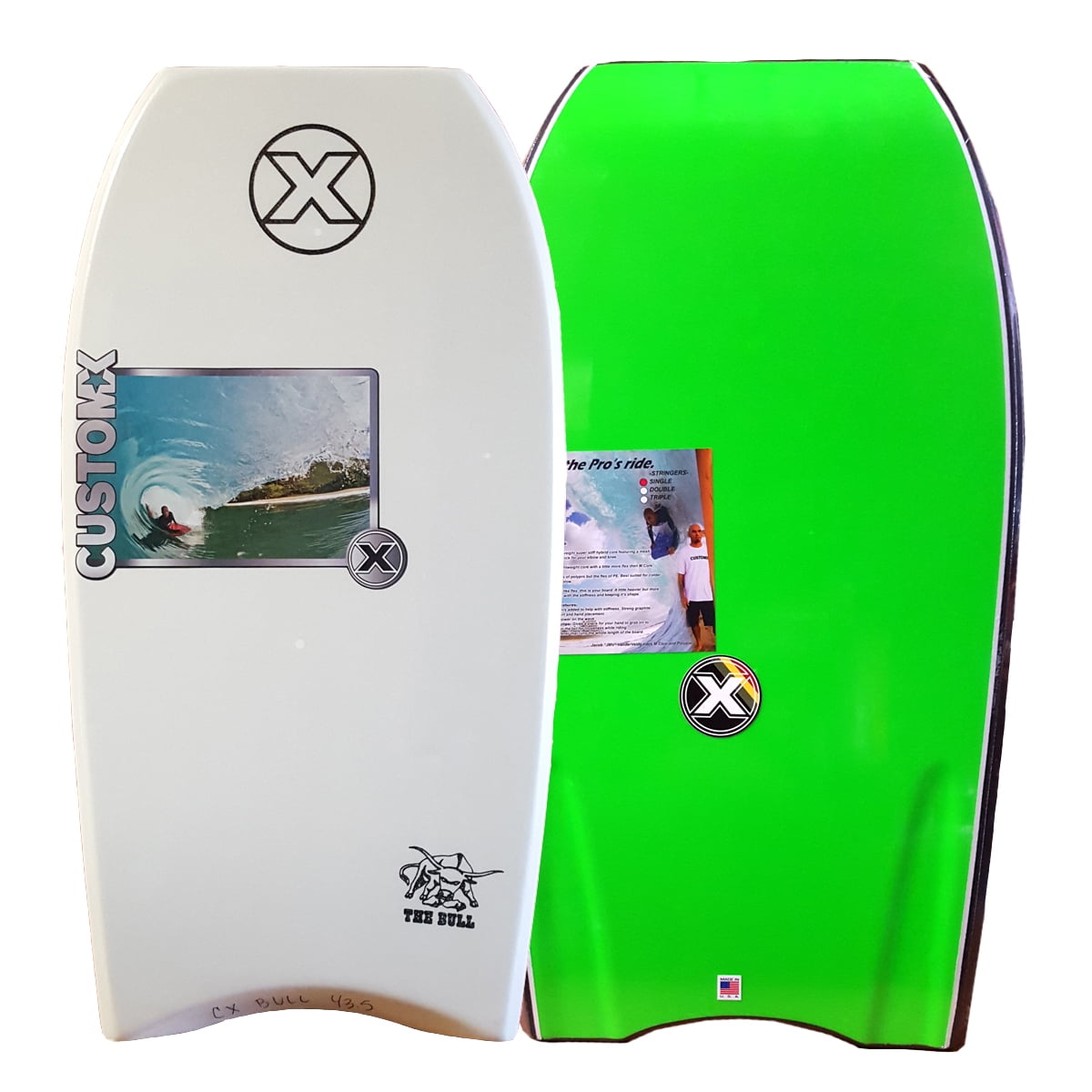 Custom X Bull 42.25 CR Bodyboard Navy deck, Navy rails, Grey bottom