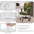 thumbnail image 4 of ZUXONGSY Palm Leaf Office Chair Cover Set of 2 Piece Stretch Rotating Chair Slipcover with Elastic Edge Computer Chair Covers Easy to Install and Clean Home Furnishing Decoration, 4 of 7