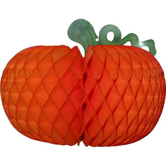 3-pack Devra Party 14 Inch Large Honeycomb Tissue Paper Pumpkin Decoration