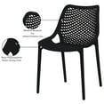 thumbnail image 2 of Meridian Furniture Mykonos Black Outdoor Patio Dining Chair (Set of 4), 2 of 9