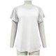 thumbnail image 2 of Gibobby Blusa Casual de Mujer Camiseta manga corta suelta plisada con cuello redondo liso verano para mujer(Blanco,XL), 2 of 4