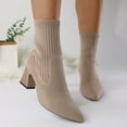 sock ankle boots low heel