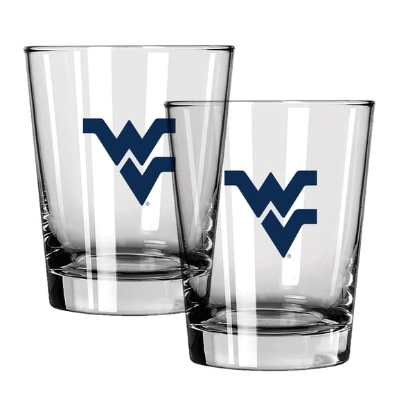 The Memory Company West Virginia Mountaineers 15oz. Two-Pack Rocks Glass Gift Set