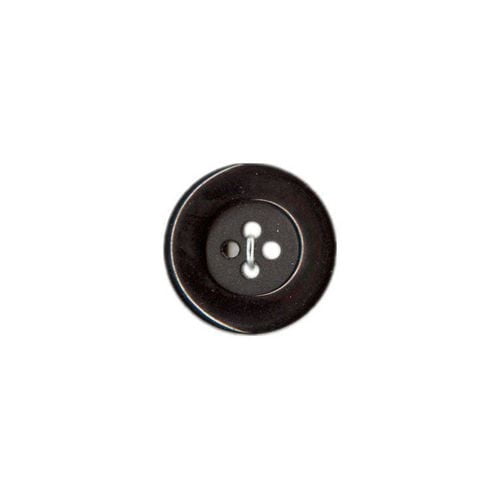 La Vogue 4‑Hole Black Buttons, 18 mm, 3 count