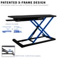 thumbnail image 6 of VIVO Black Height Adjustable Corner Desktop Monitor Riser 38" Sit Stand Tabletop, 6 of 9