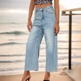 thumbnail image 6 of Idoravan Jeans for Women under 10.00 Women's Trendy Denim Trousers Women's Trendy High Waist Loose Straight, 6 of 8