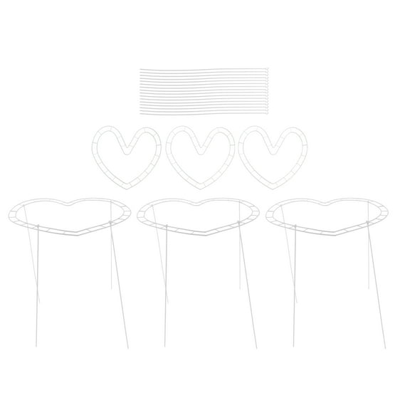 6 Set Heart Wreath Frame Holiday Party Forms DIY Crafts White