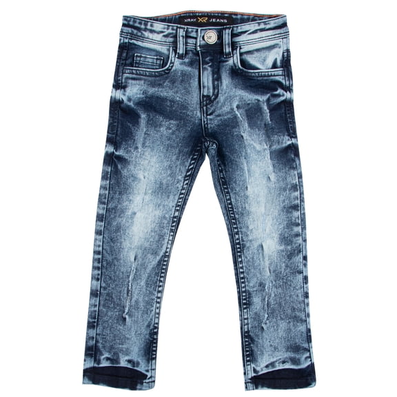 X RAY JEANS  Toddler Boy's Distressed Stretch Jeans, Light Wash, 4T