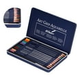 thumbnail image 4 of Children Colored Pencil, Kid Drawing Water Solubility Watercolor Pencils Kit With Iron Box Children Painting Water Color Wooden Pencil Set, 4 of 8