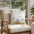 thumbnail image 4 of Pillow Covers 18x18 Set of 2, Daisy Spring Floral Square Throw Pillow Covers for Couch/Sofa/Living Room, Farmhouse Botanical Green Leaves Wooden Decorative Soft Pillowcases for Couch Throw Pillows, 4 of 9