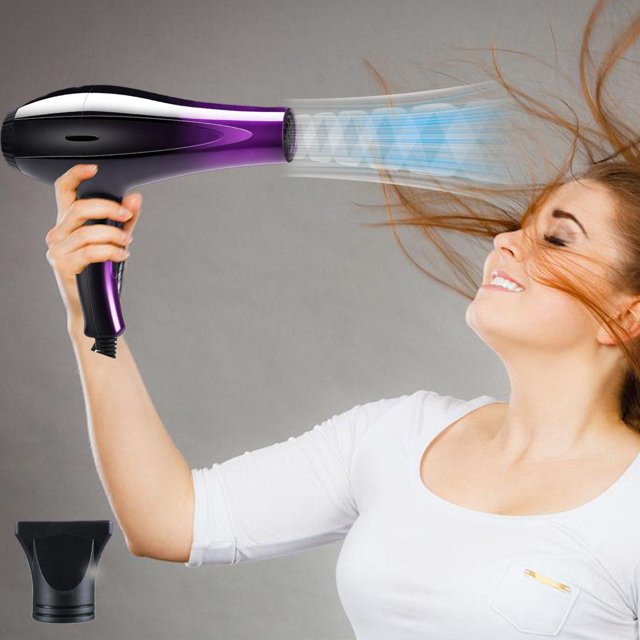 Séchoir à Cheveux 220 V pour Femmes et Hommes, Séchoir à Cheveux 5 Réglages de Chaleur, Séchoir de Salon avec Embout Concentrateur
