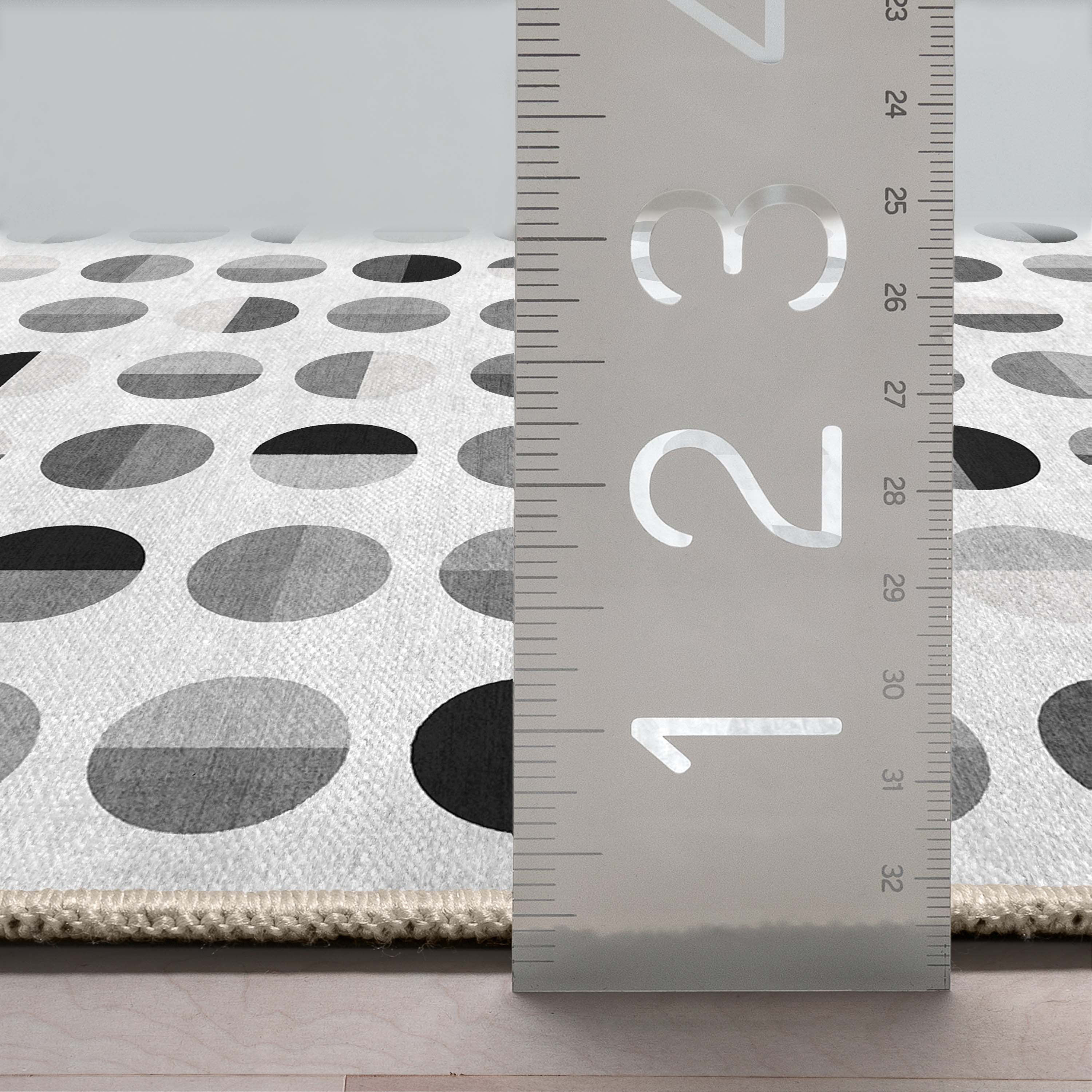 Well Woven Apollo Split Dot Mid-Century Modern White Flat Pile Easy to Clean 9'3" x 12'6" Area Rug for Living Room Dining Room Bedroom and Kitchen