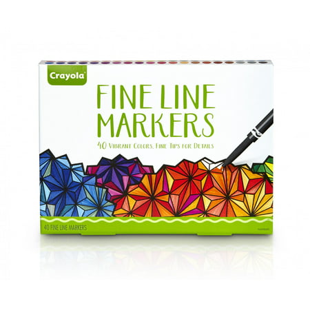 Crayola 40-Count Adult Coloring Fineline Markers