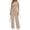 Khaki, variant on Sundazz Two Piece Sets for Women Summer Lounge Set Ruched Crop Top Wide Leg Pants Fashion Casual Outfits