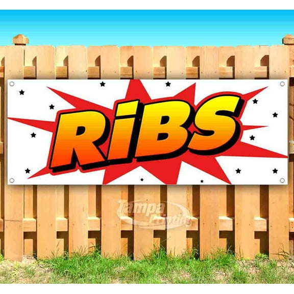 Ribs 13 oz Vinyl Banner With Metal Grommets