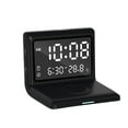 thumbnail image 3 of Reloj despertador digital multifuncional, portátil, de carga rápida y ajustable. Negro, 3 of 4